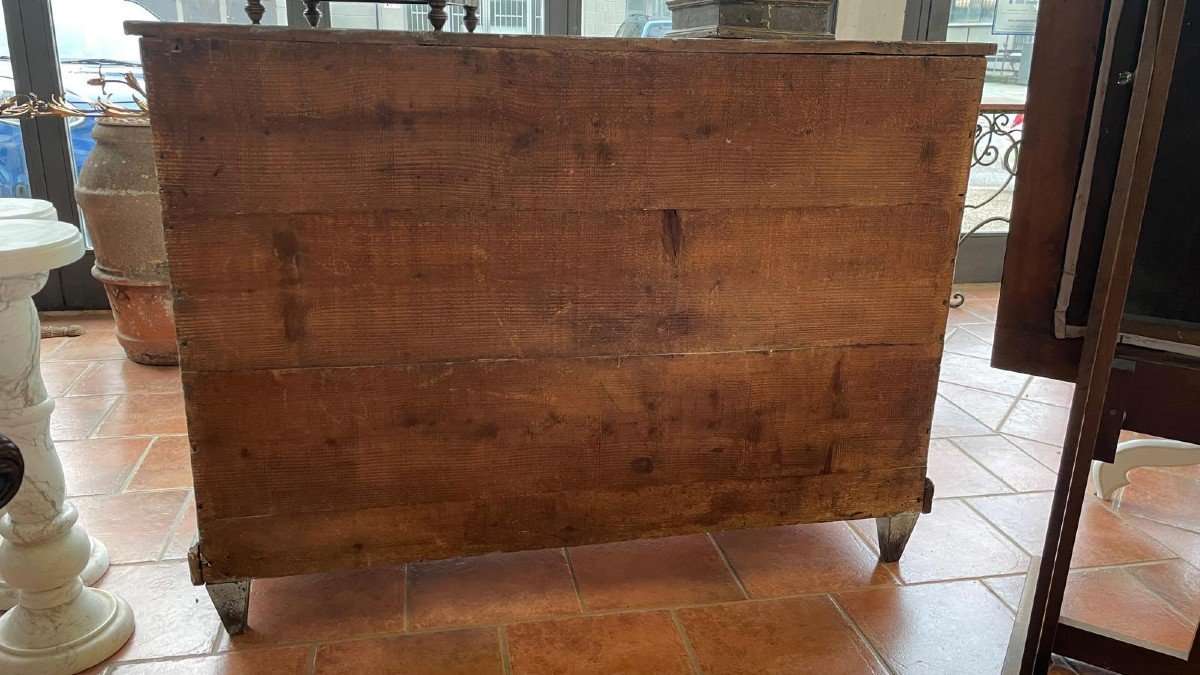 Credenza dipinta con piano scrittoio-photo-4