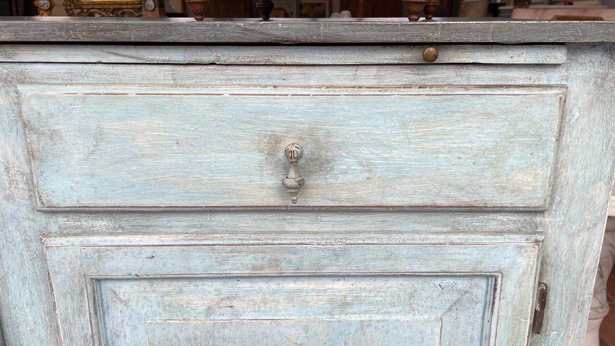 Credenza dipinta con piano scrittoio-photo-5