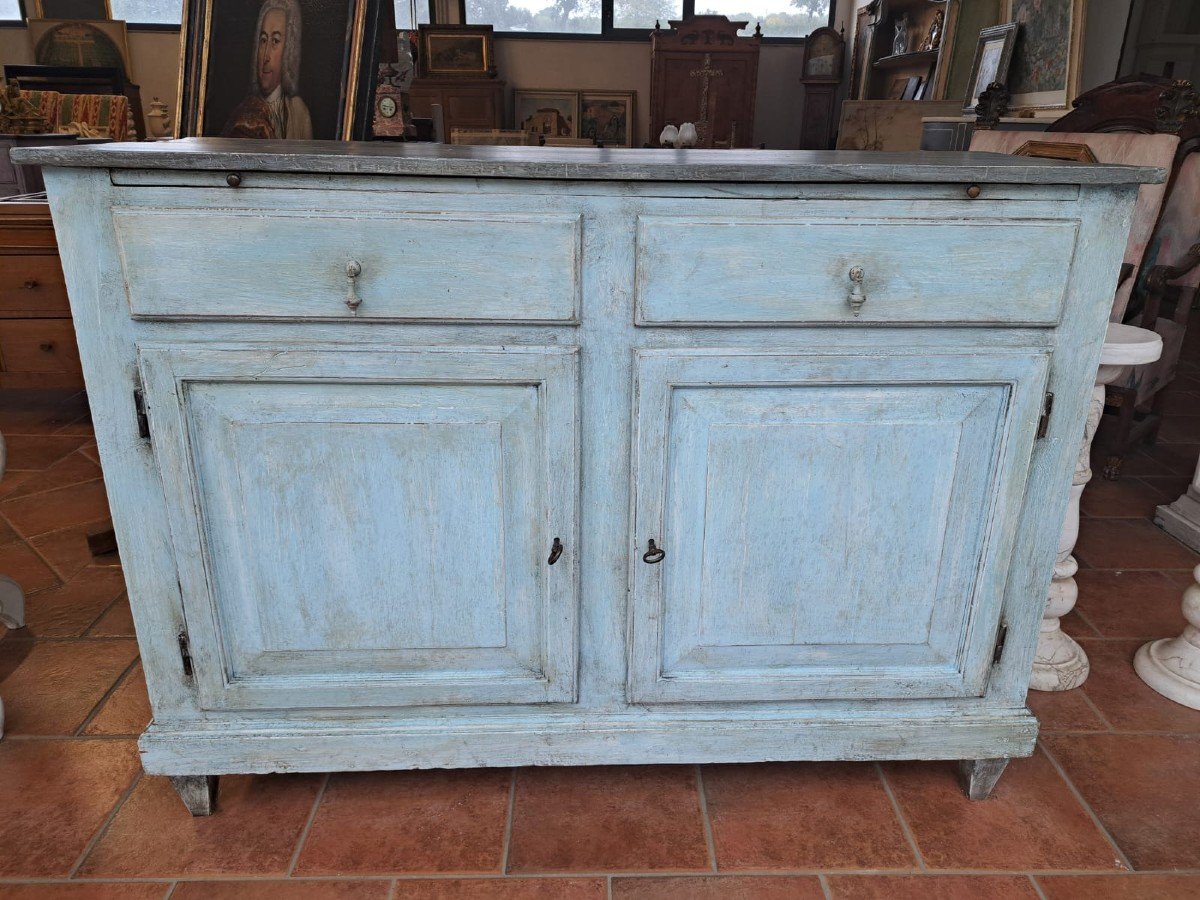 Credenza dipinta con piano scrittoio