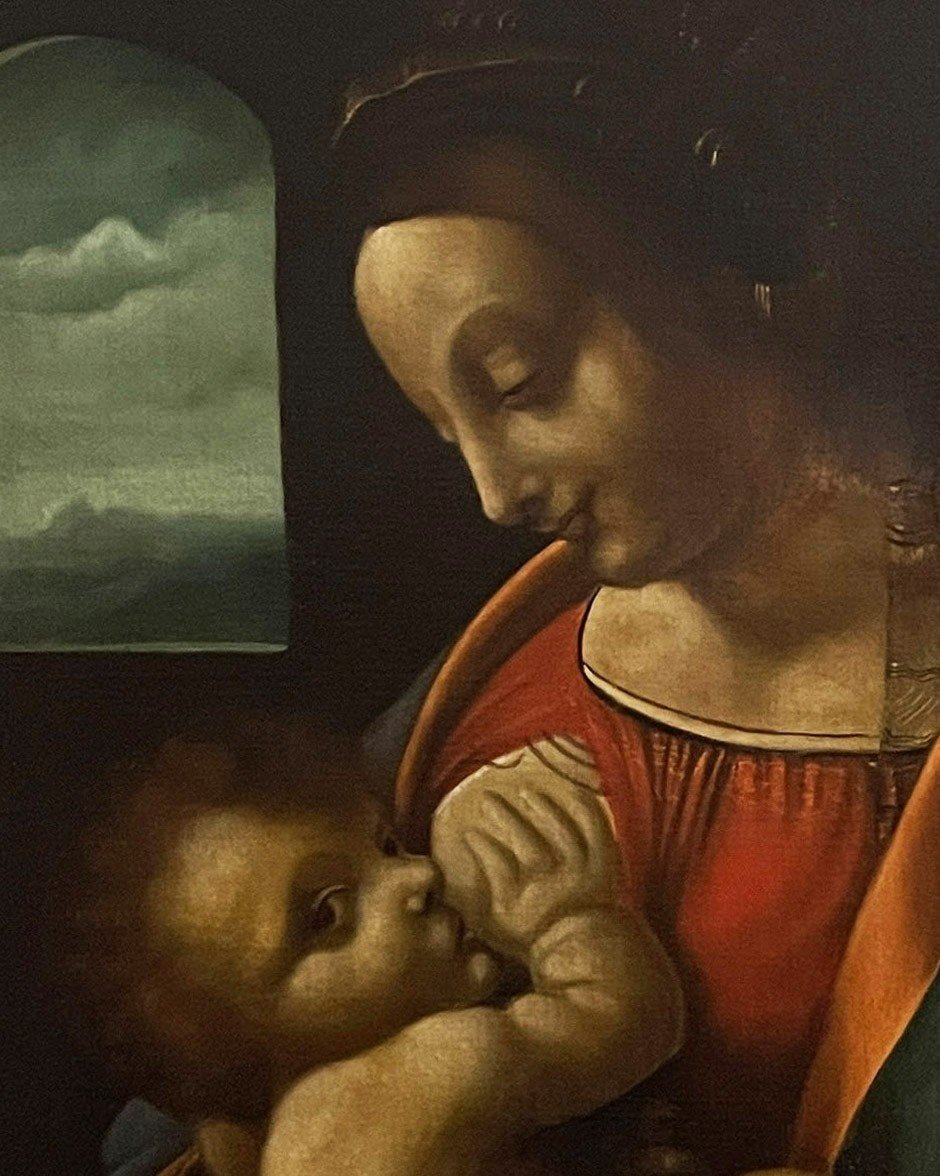 Madonna Litta, olio su tela dell' Ottocento.-photo-4