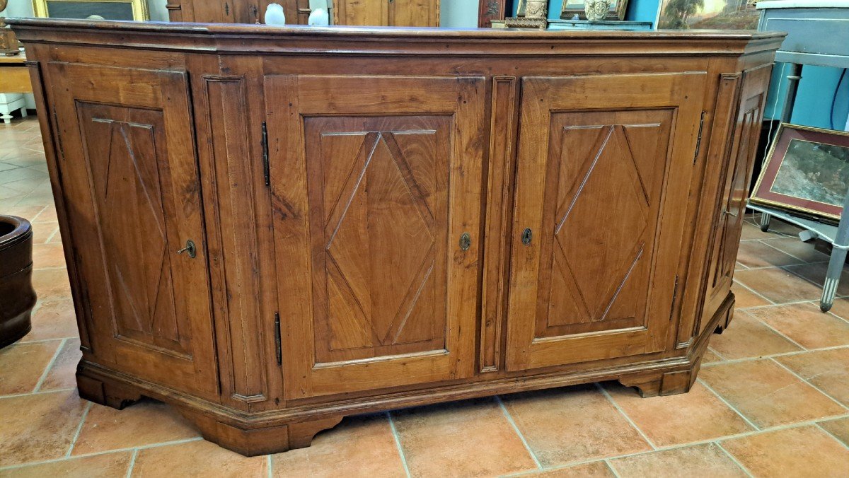 Credenza scantonata in ciliegio a 4 porte  del '700-photo-2