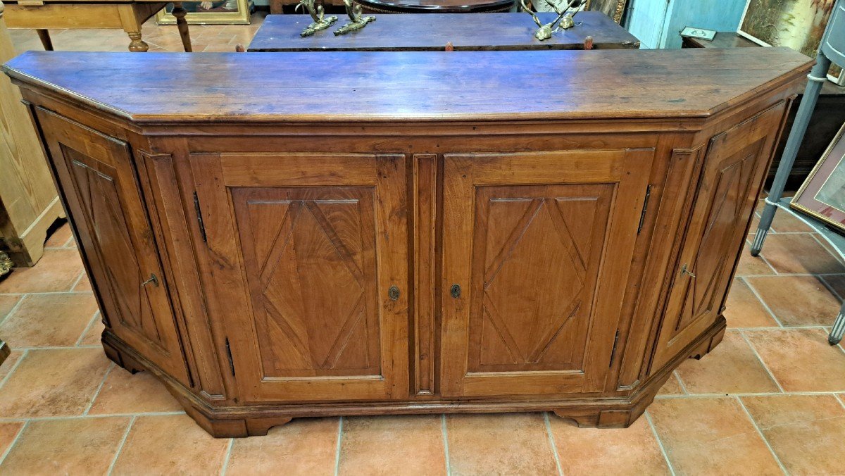 Credenza scantonata in ciliegio a 4 porte  del '700-photo-3