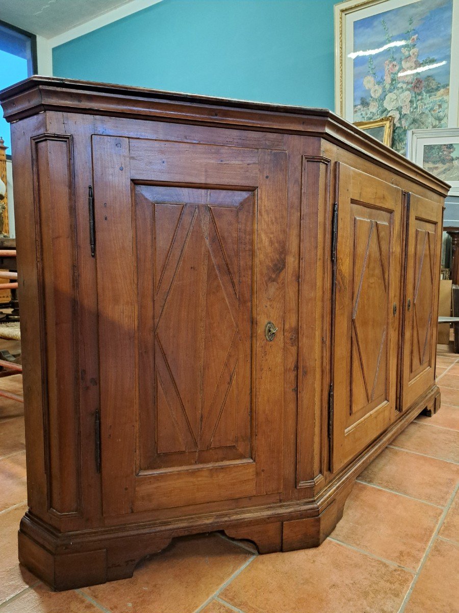 Credenza scantonata in ciliegio a 4 porte  del '700-photo-4