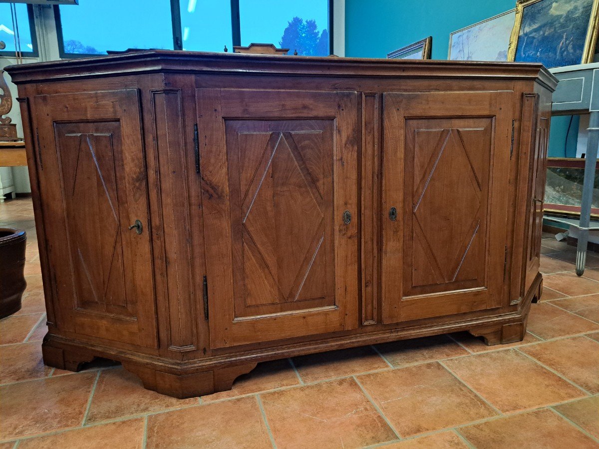 Credenza scantonata in ciliegio a 4 porte  del '700-photo-1