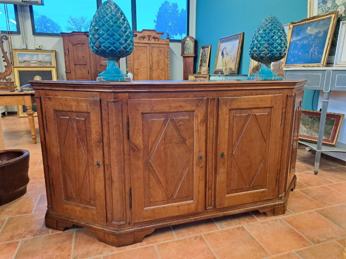 Credenza scantonata in ciliegio a 4 porte  del '700-photo-2