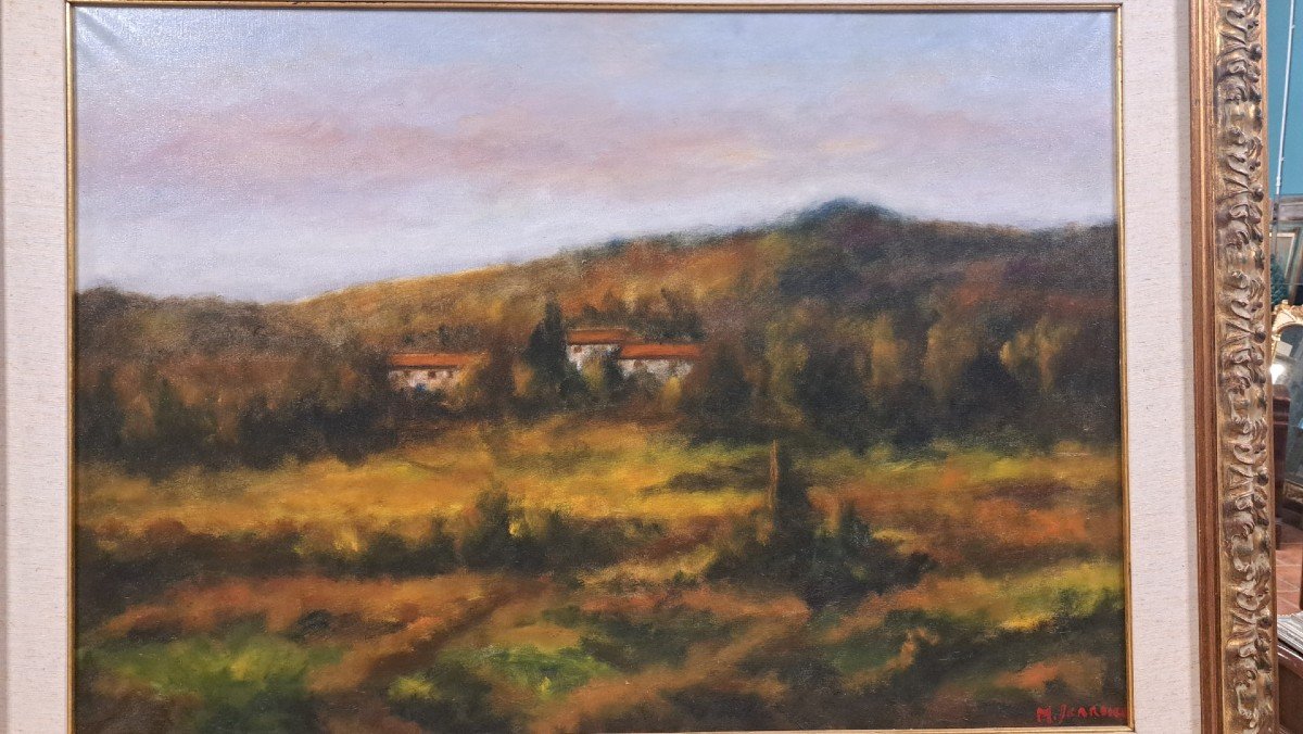 Paesaggio del Chianti - olio su tela-photo-5