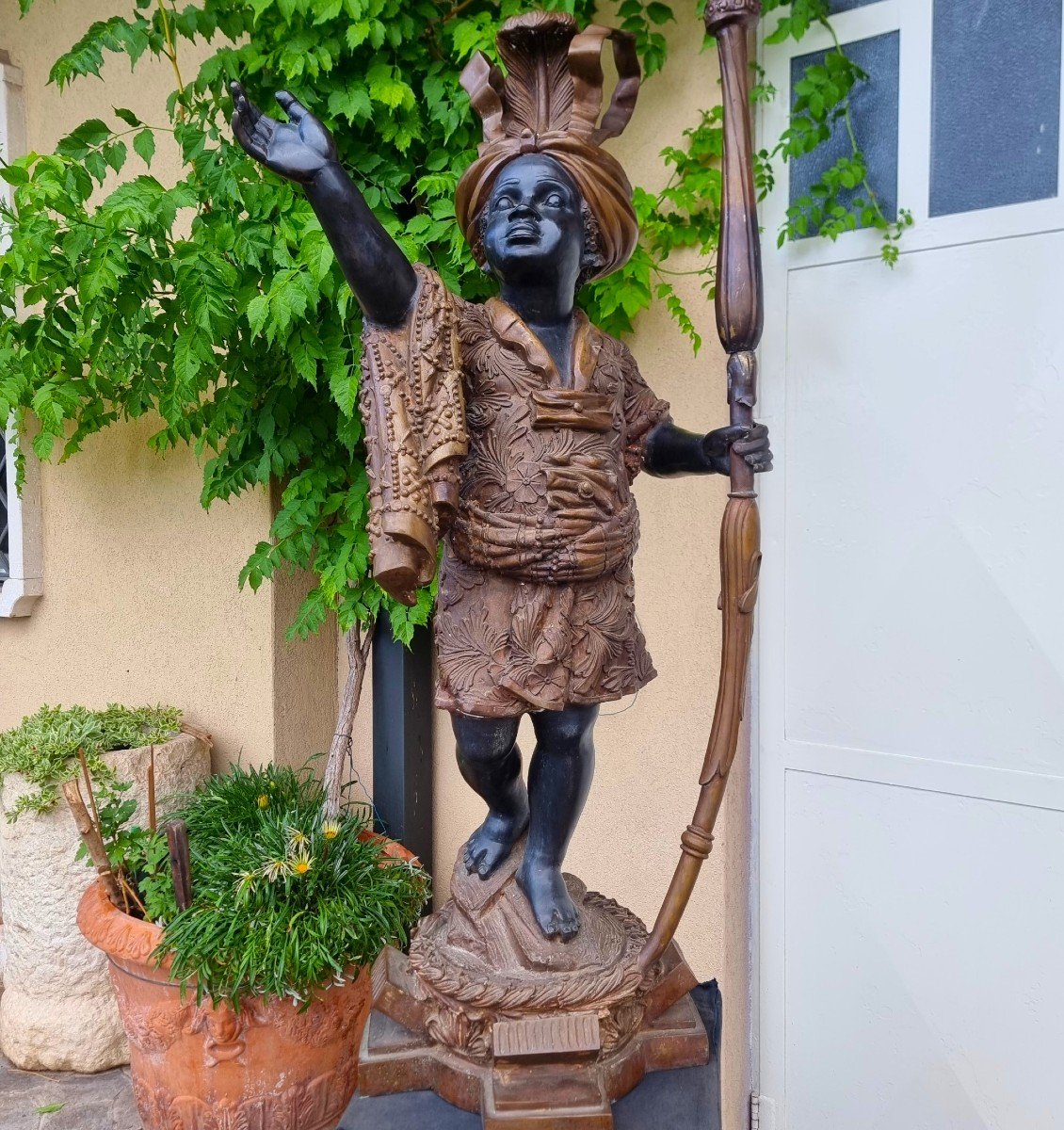 Scultura in Bronzo di Moro Veneziano del 1870 da palazzo veneziano-photo-2