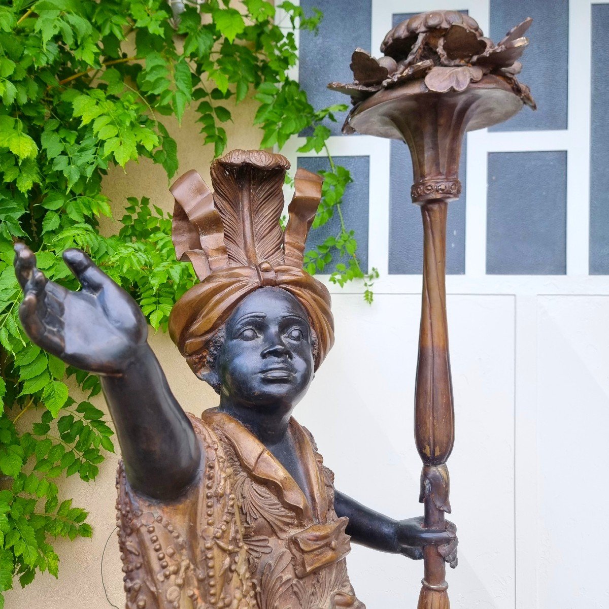 Scultura in Bronzo di Moro Veneziano del 1870 da palazzo veneziano-photo-3