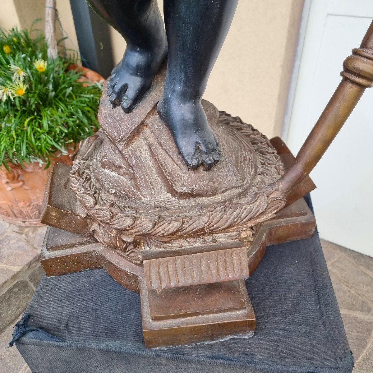 Scultura in Bronzo di Moro Veneziano del 1870 da palazzo veneziano-photo-4