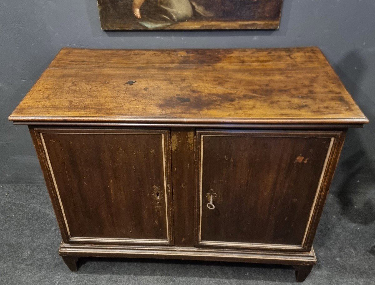 Credenza veneta in noce del 1600 da convento monastico-photo-7