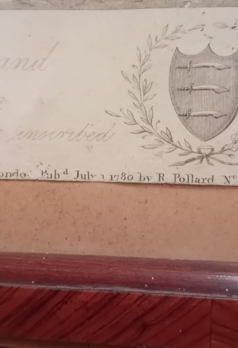 Stampa acquerellata francese del XVIII ° secolo-photo-3