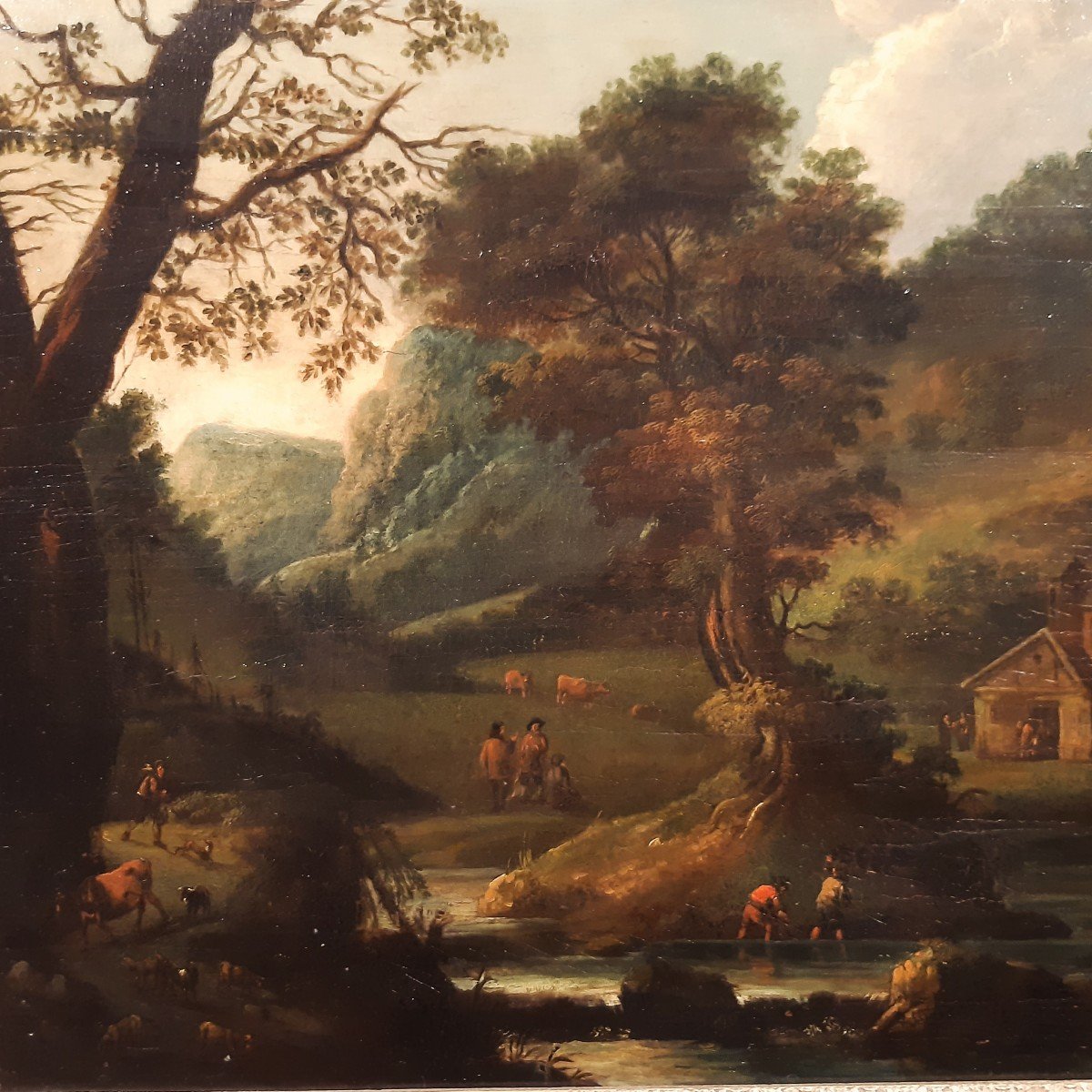 Paesaggio, olio su tavola, Hartmann