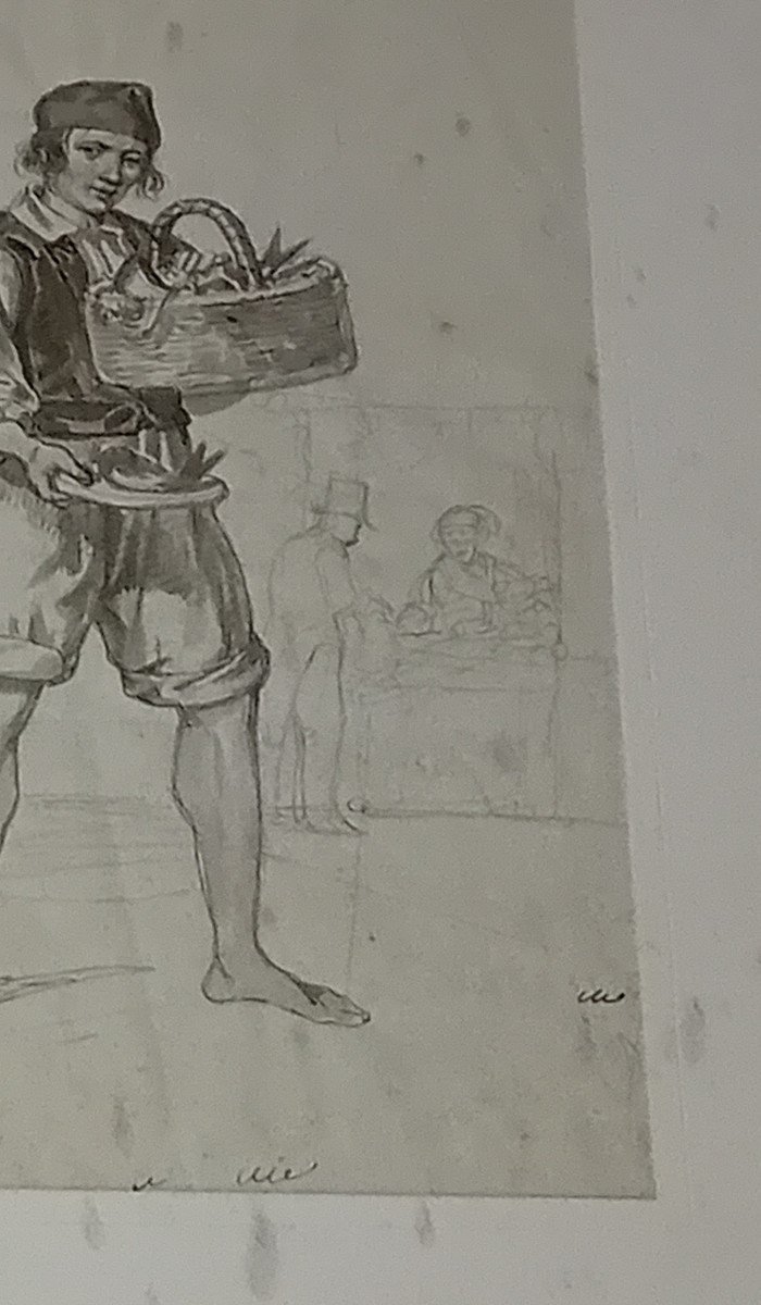 antico disegno ,matita su carta, scuola italiana dell'800-photo-4