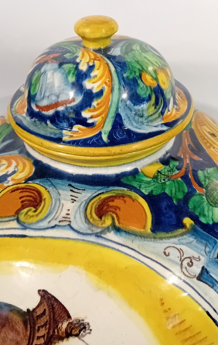 grande vaso a boccia in maiolica decorata Venezia-photo-3