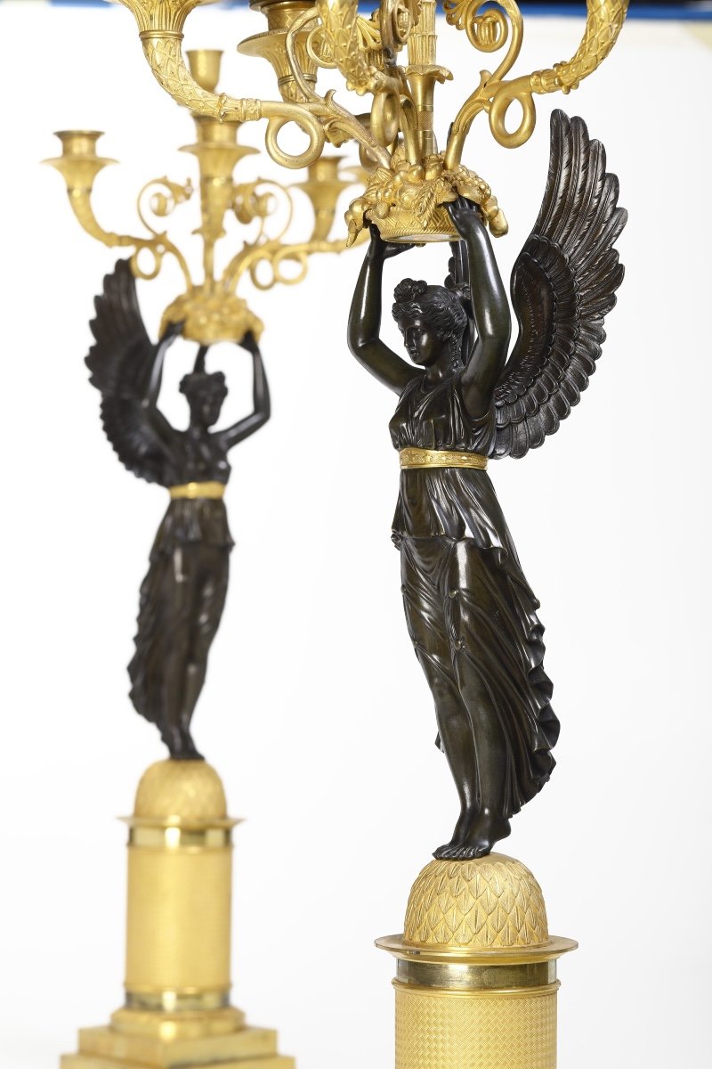 4 candelabri in bronzo dorato-photo-3