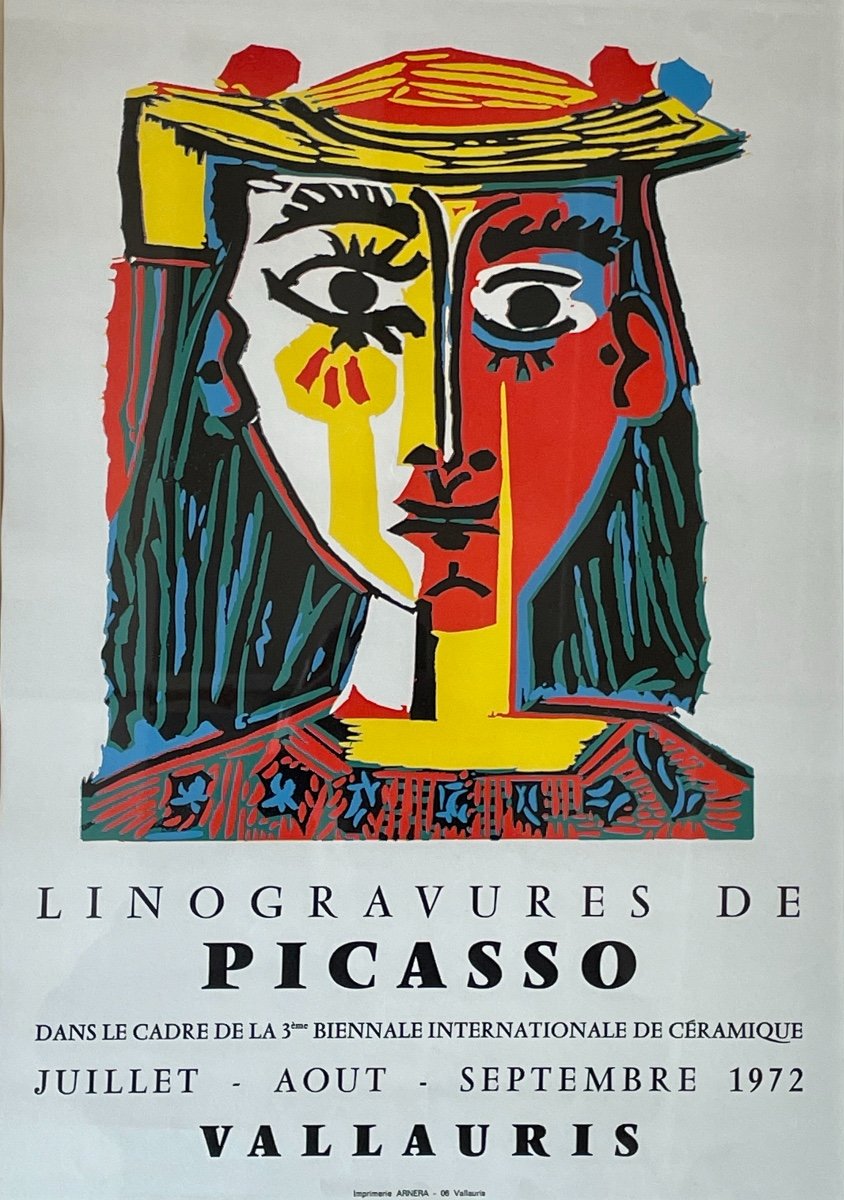 Proantic Original Poster From The Exhibition On Picassos Linocuts In