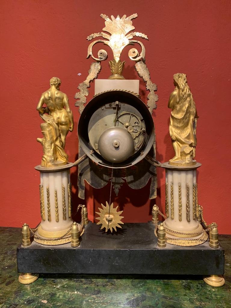 Pendule Louis XVI Avec Hercule Et Ophale, Signée B.simons à Paris. -photo-4