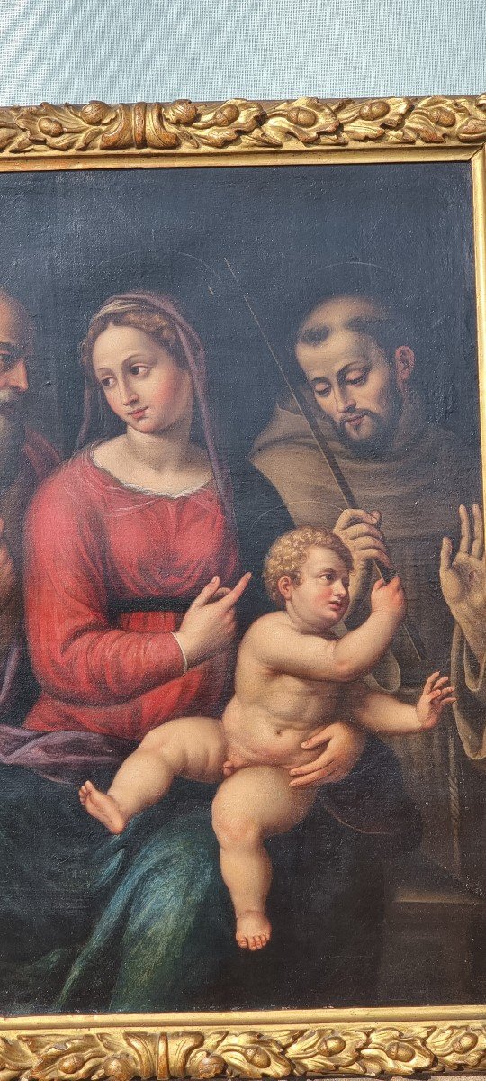 Madonna col Bambino e i Santi Girolamo e Francesco, Epoca '500-photo-1