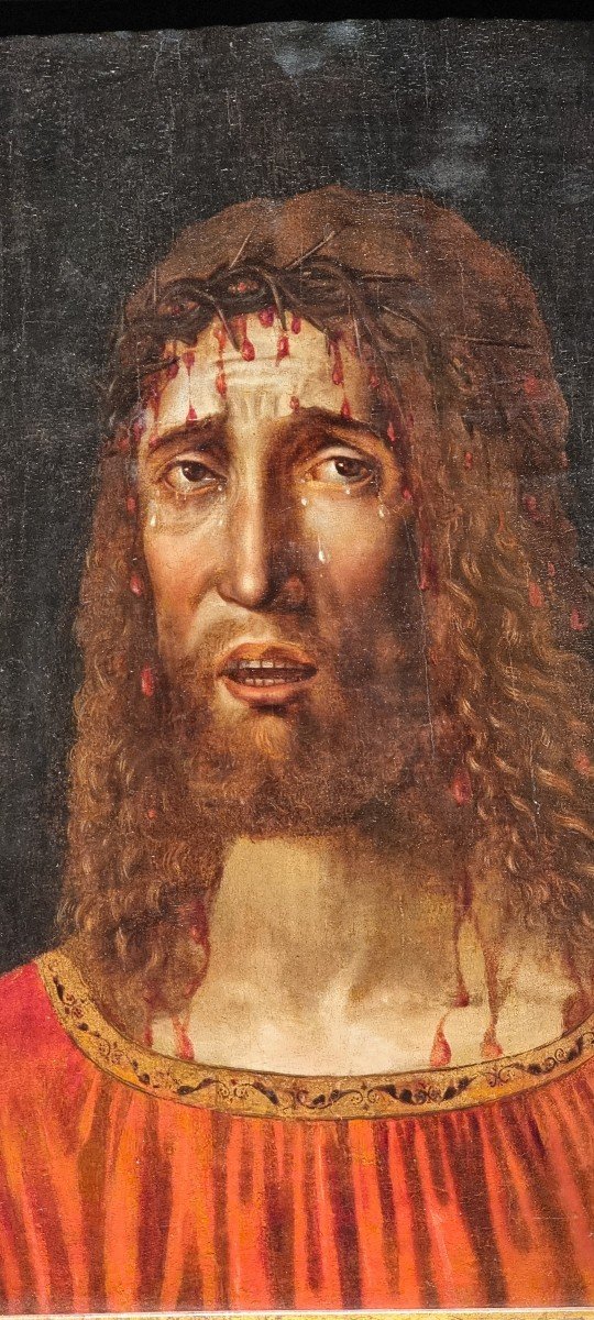 Ecce Homo, Olio su tavola di noce, Epoca '500-photo-3