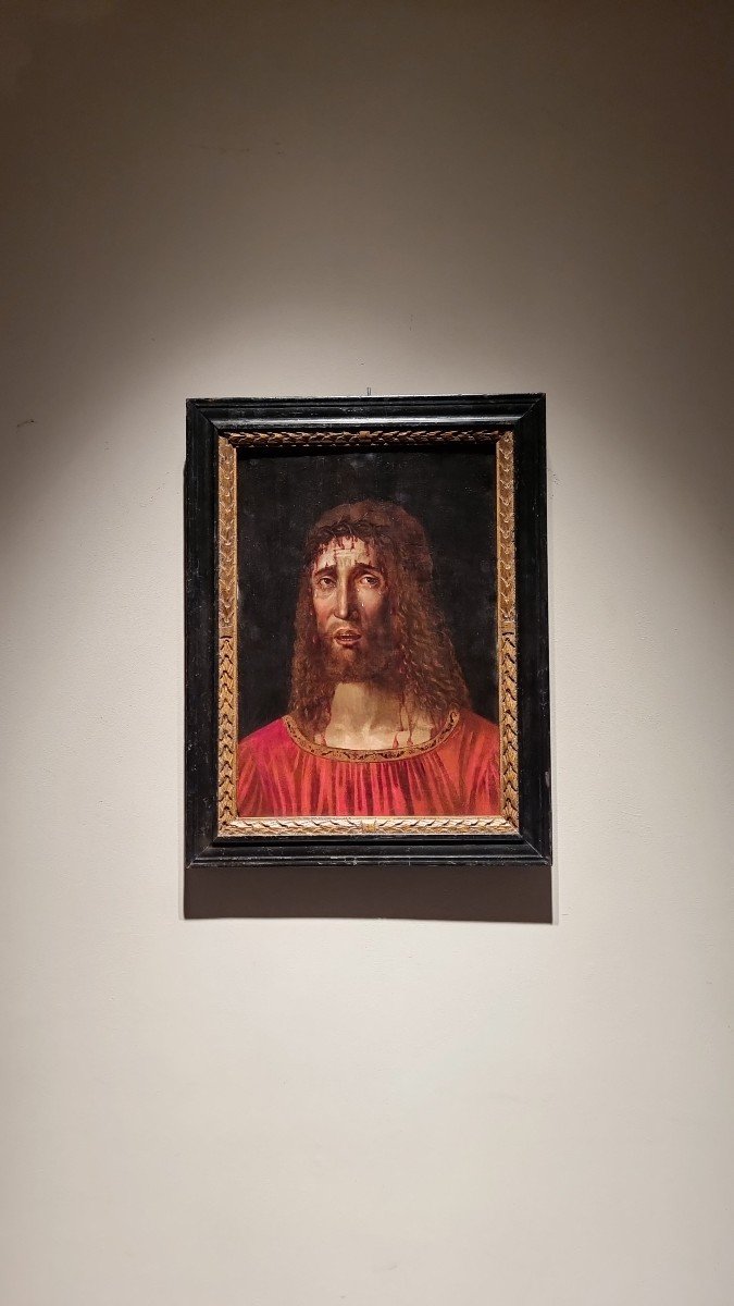 Ecce Homo, Olio su tavola di noce, Epoca '500-photo-2