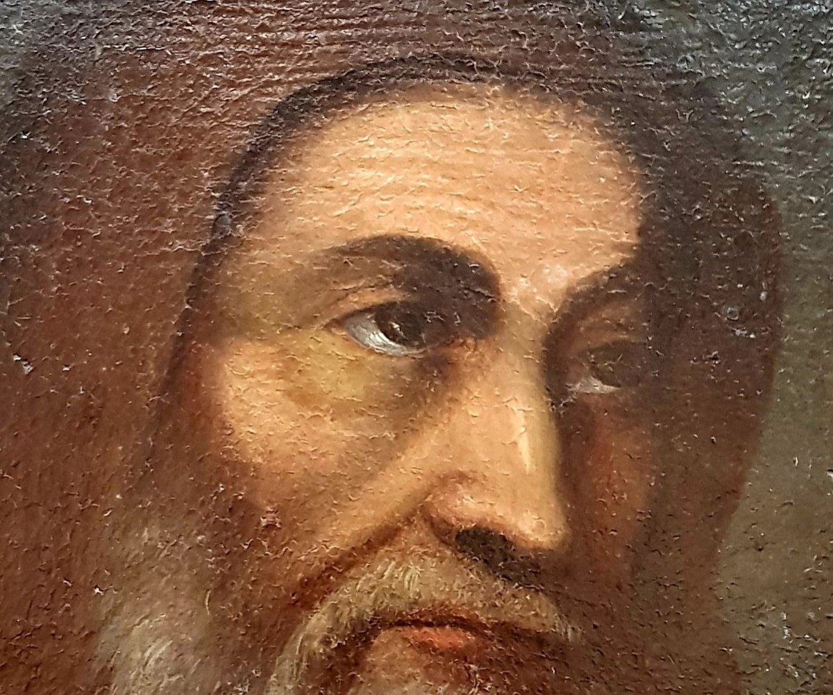  San Francesco Da Paola, Huile Sur Toile, Epoque 17ème Siècle-photo-3