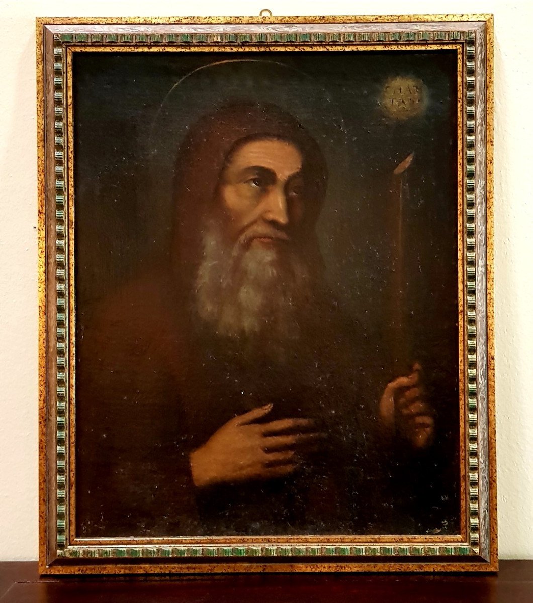  San Francesco Da Paola, Huile Sur Toile, Epoque 17ème Siècle