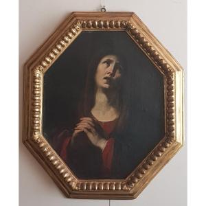 Madonna su tela ottagonale, Olio su tela, Epoca '600, Andrea Vaccaro