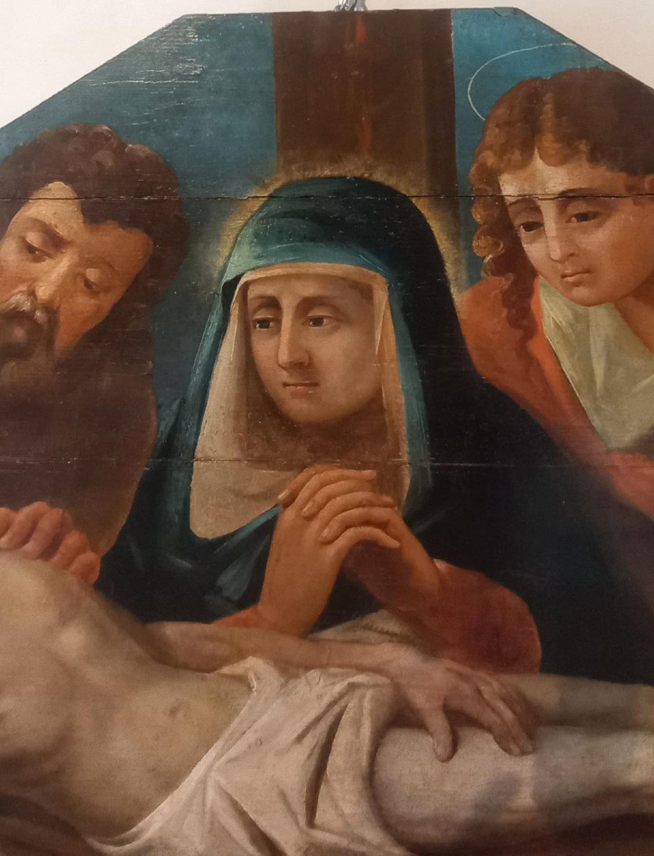 Compianto sul Cristo Morto, olio su tavola-photo-3