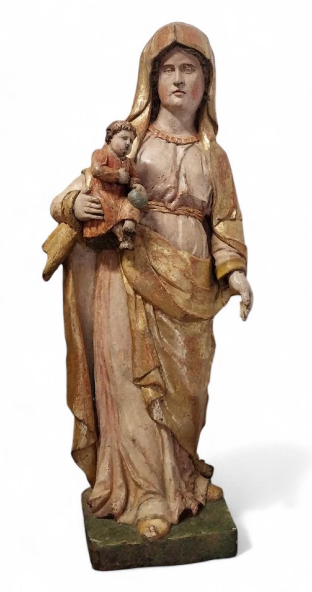 Madonna con Bambino, scultura in legno