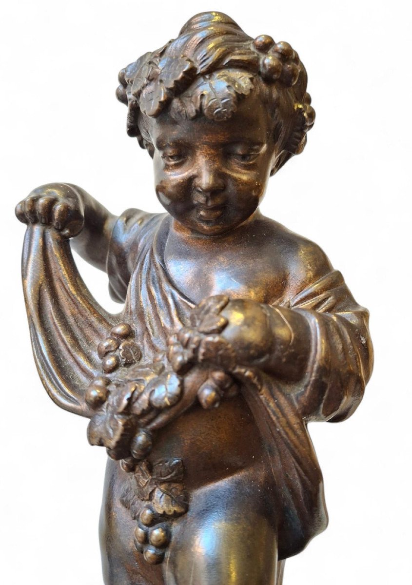 Coppia di putti in bronzo cesellato-photo-3