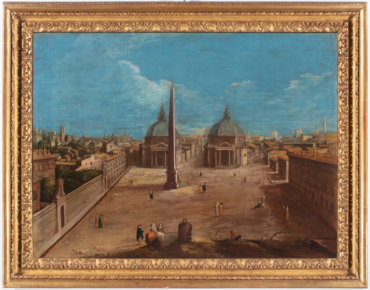 Veduta di Piazza del Popolo a Roma