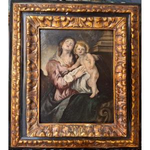 Madonna col Bambino, seguito di Antoon Van Dyck