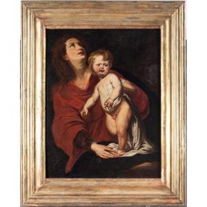 Madonna col Bambino, scuola genovese, XVII secolo