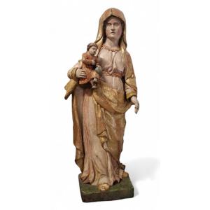 Madonna con Bambino, scultura in legno