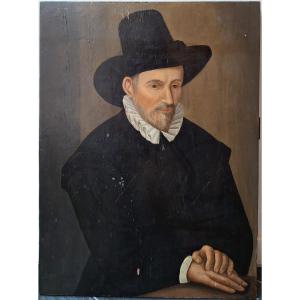 Dipinto raffigurante ritratto di uomo con cappello