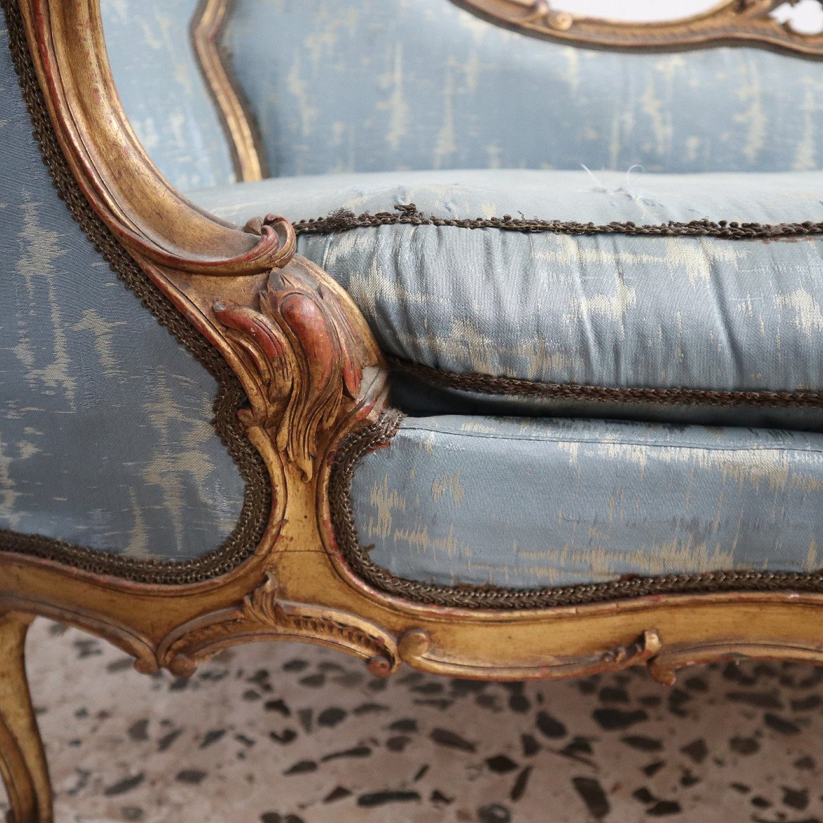 Antica ed elegante Chaise Longue Napoleone III-photo-2