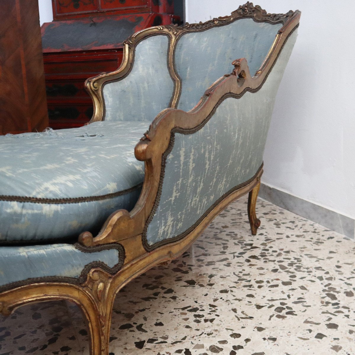 Antica ed elegante Chaise Longue Napoleone III-photo-5