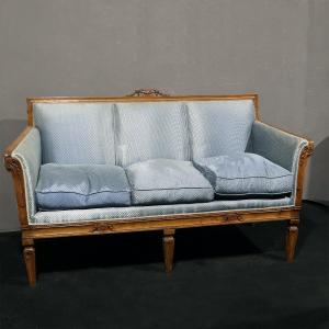 Antico divano Luigi XVI in noce