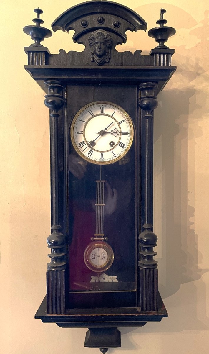 Proantic Wall Clock Chime Viennese Regulator 1880 Drp 19th Century 9457