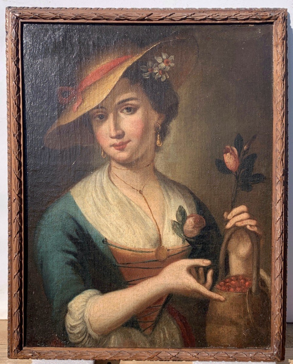 Felice Boscarati (Verona 1721 - Venezia 1807) - La venditrice di ciliegie.-photo-2