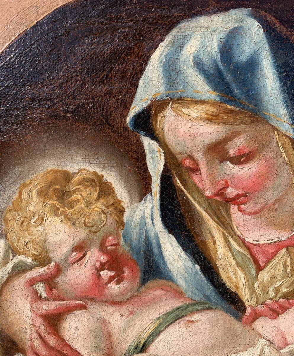 Pittore veneto (XVIII sec.) - Madonna con Bambino.-photo-4