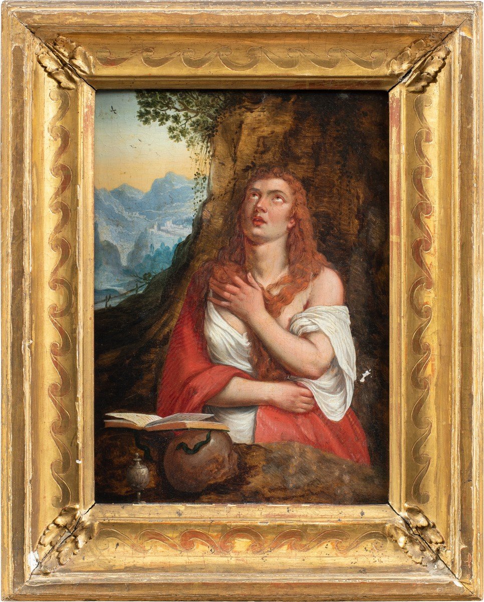 Seguace di Tiziano Vecellio (XVIII sec.) - Maddalena penitente.