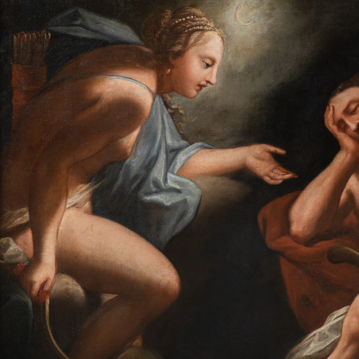 Antonio Bellucci (Venezia 1654 - Soligo 1726) - Diana ed Endimione. -photo-2