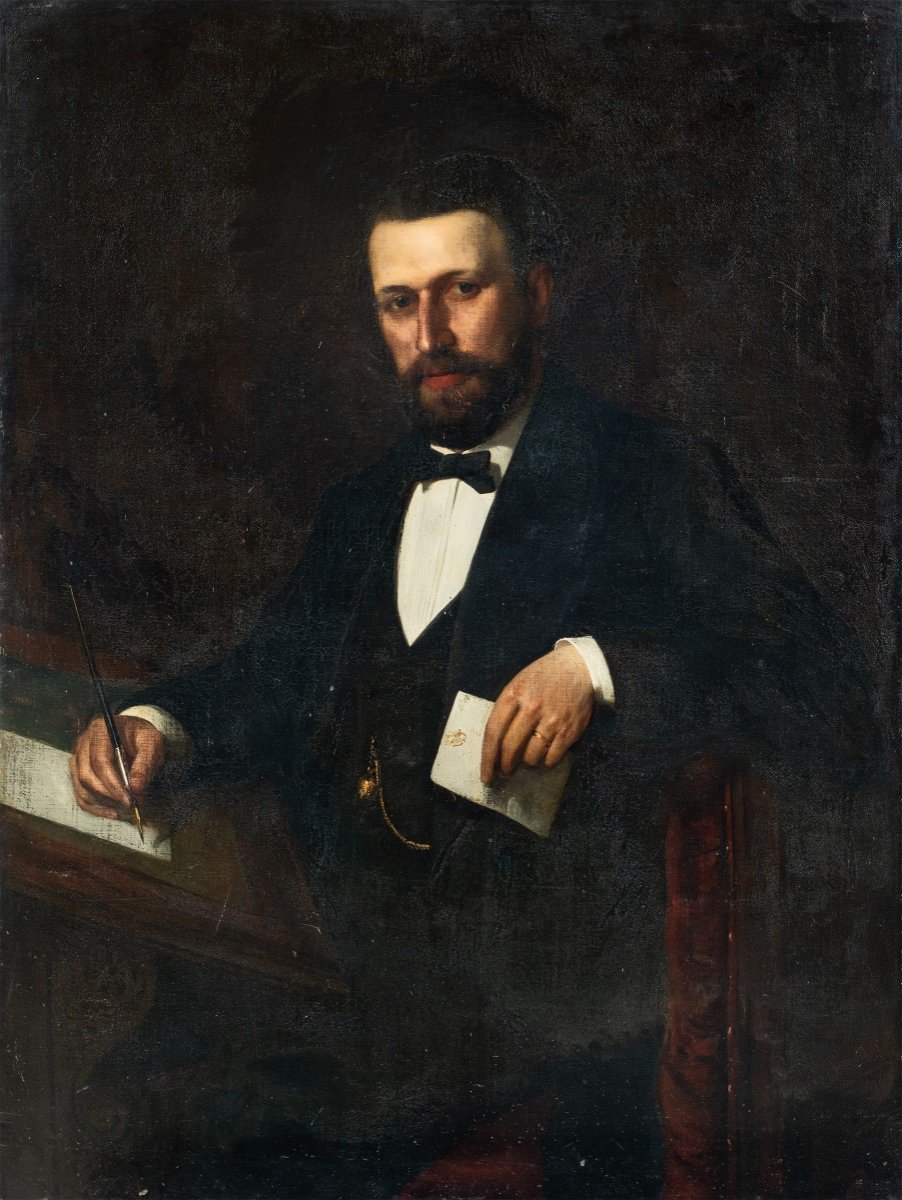 Tobias Edward Rosenthal, detto Toby (Strasburgo 1848 - Monaco 1917) - Ritratto di gentiluomo.