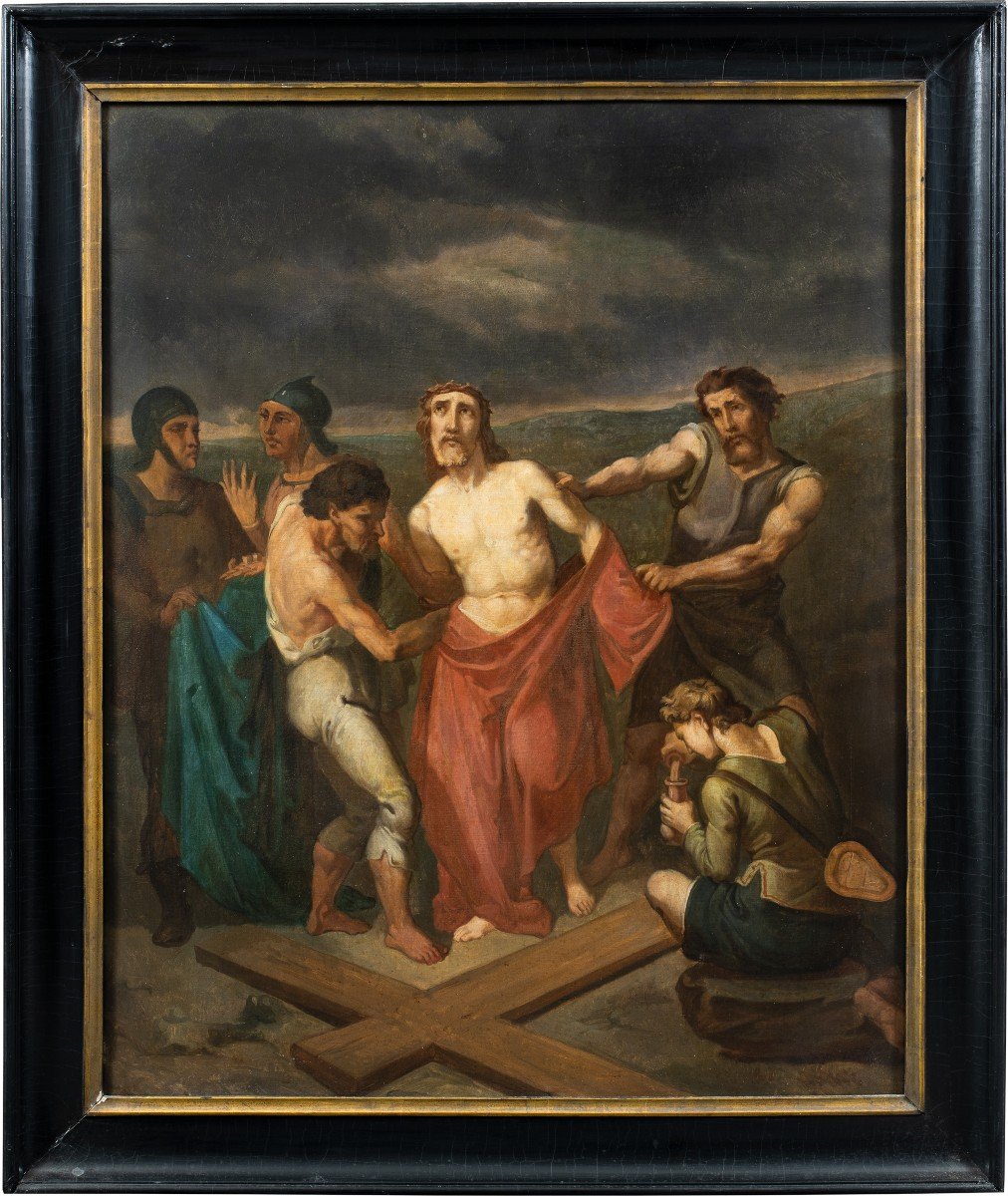 Pittore italiano (XVIII-XIX sec.) - Le quattordici stazioni della Via Crucis.-photo-1