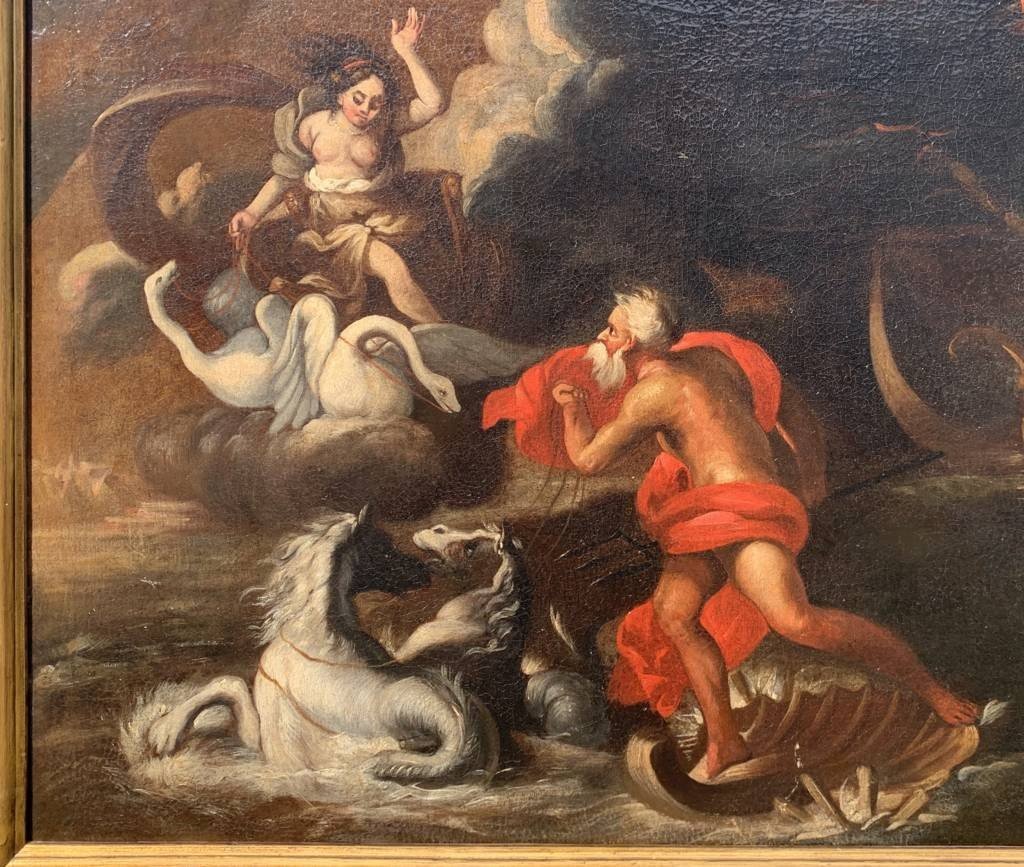 Pittore italiano (inizi XVIII sec.) - Venere e Poseidone.-photo-1