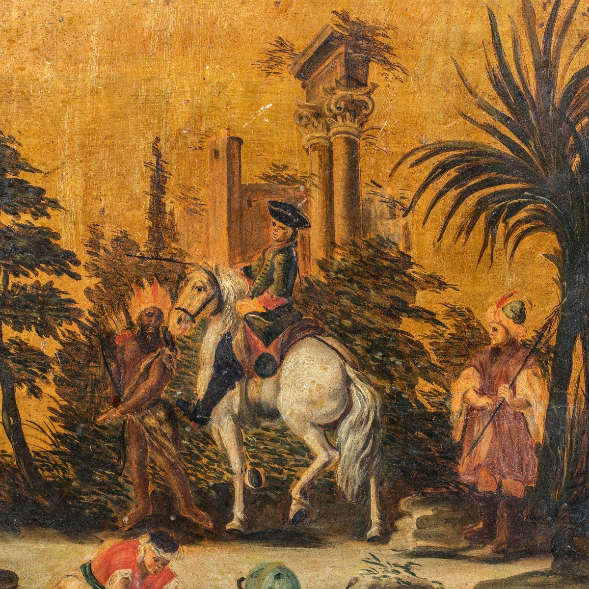 Pittore italiano (XVIII-XIX sec.) - Allegoria dell’America.-photo-2
