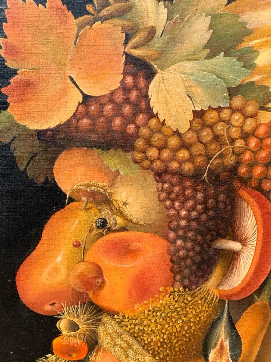 Seguace di Giuseppe Arcimboldo (XIX-XX sec.) - Autunno.-photo-3