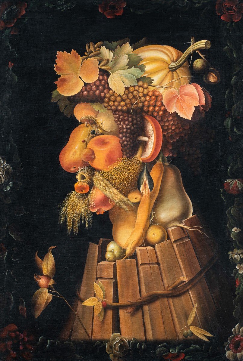 Seguace di Giuseppe Arcimboldo (XIX-XX sec.) - Autunno.