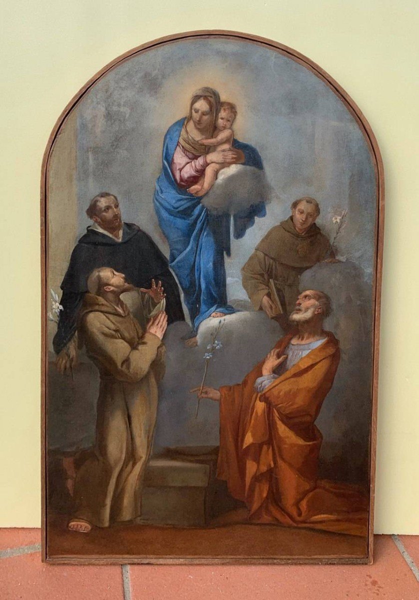 Giulio Carpioni (Venezia 1613 - Vicenza 1678) - Madonna con Bambino tra i santi -photo-4